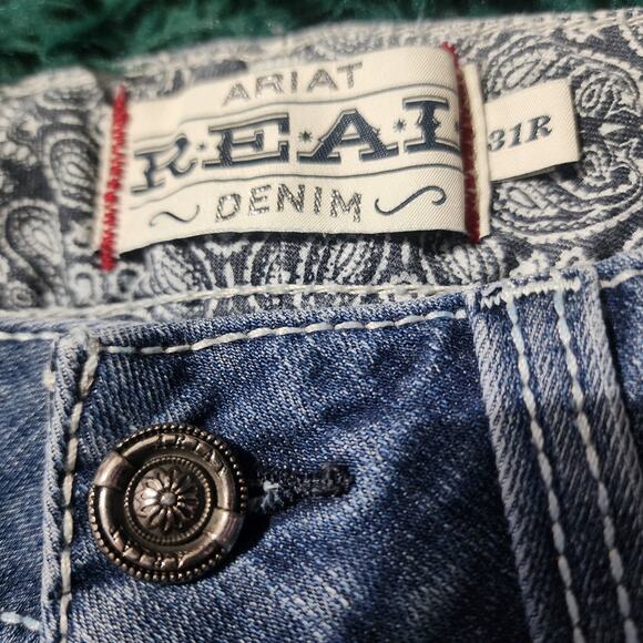Ariat R.E.A.L. Denim Women’s Bootcut Jeans Medium Wash Western Rodeo Style 31x31 - Picture 4 of 6